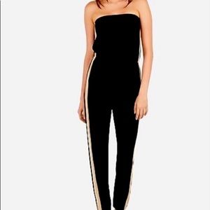 Express Strapless Striped Jumpsuit